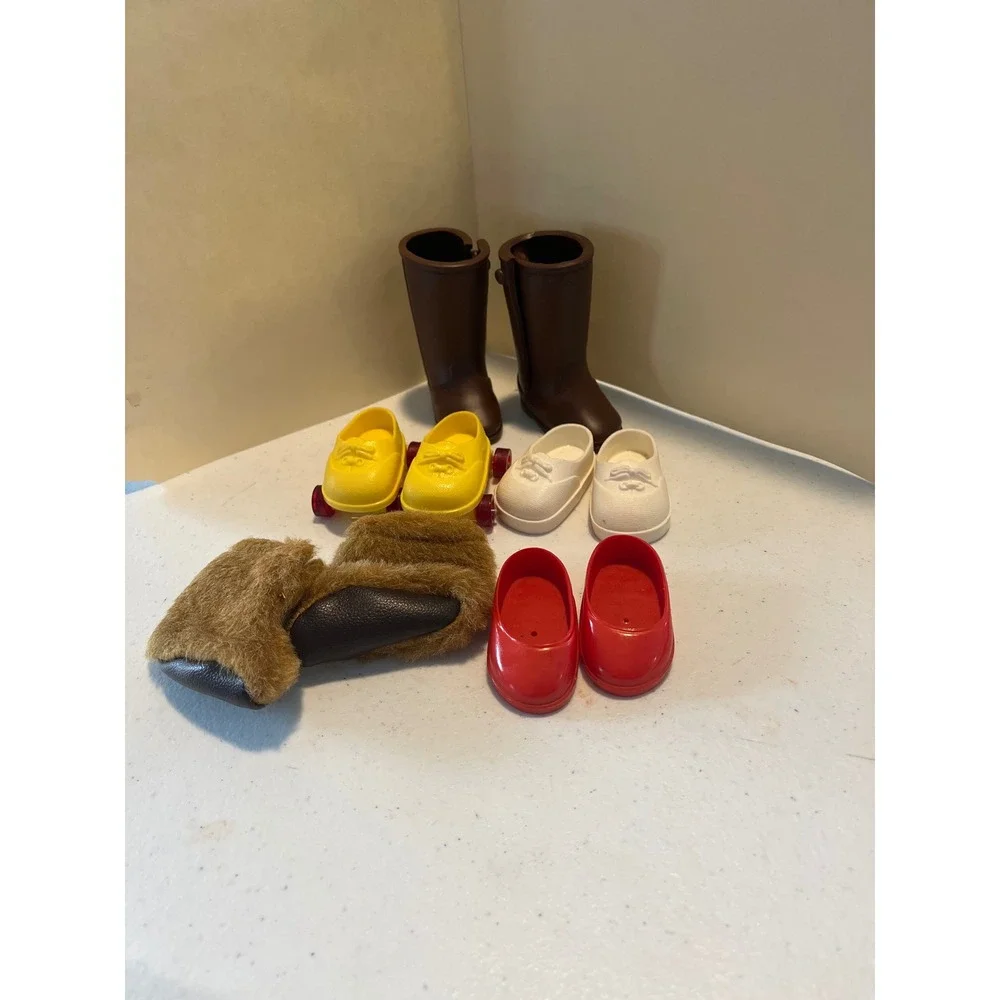 18 Inch Doll Shoe Lot Roller Skates Boots Sneakers Flats Mixed Footwear Set